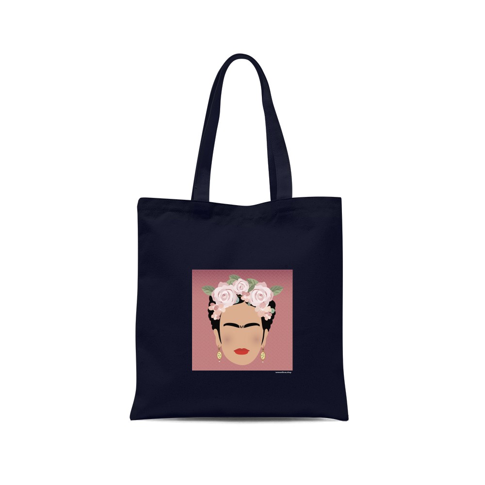 Frida Kahlo - Tote bag 100% cotone naturale o nero