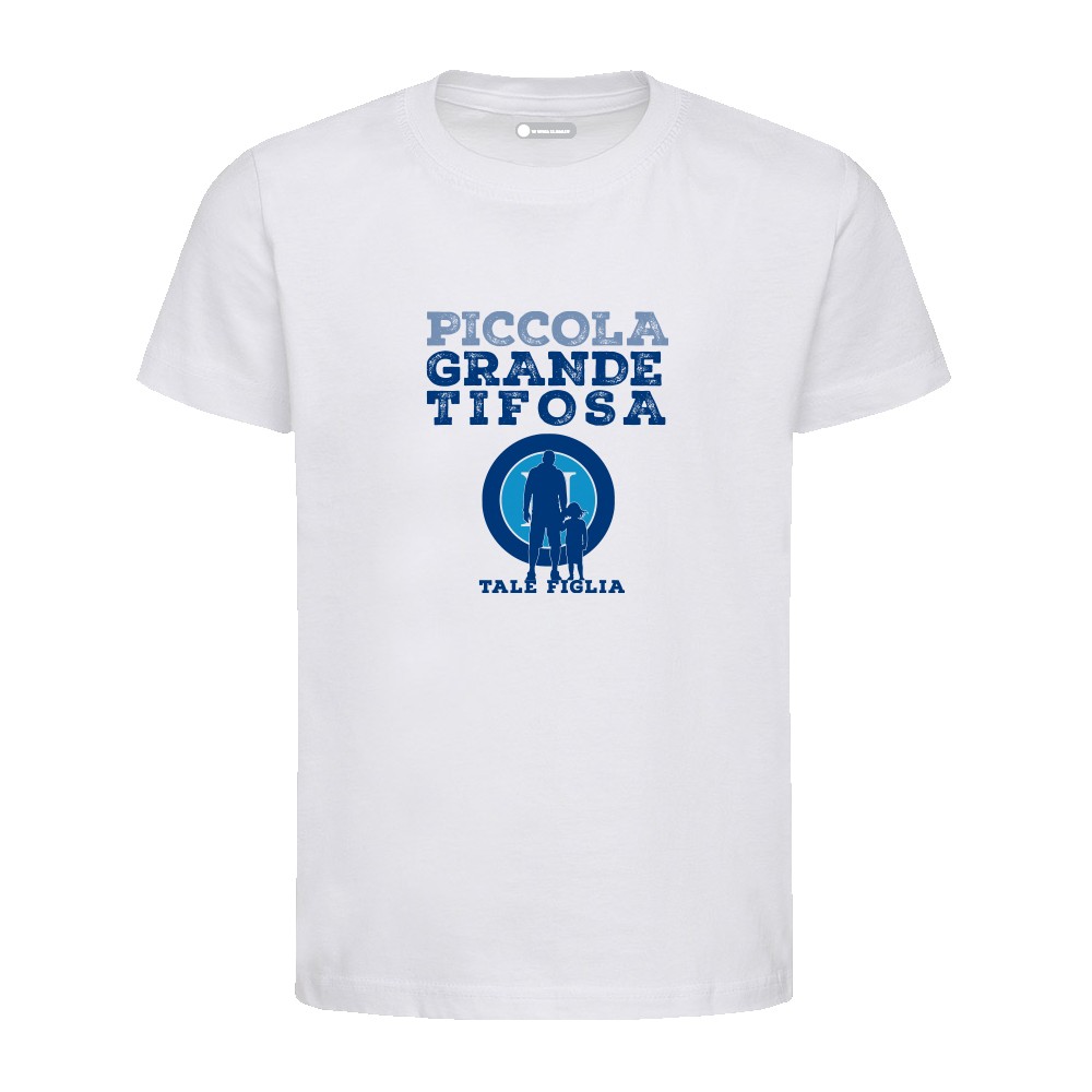 T-Shirt per bambina 100% cotone Piccola Grande Tifosa Tale Figlia NAPOLI