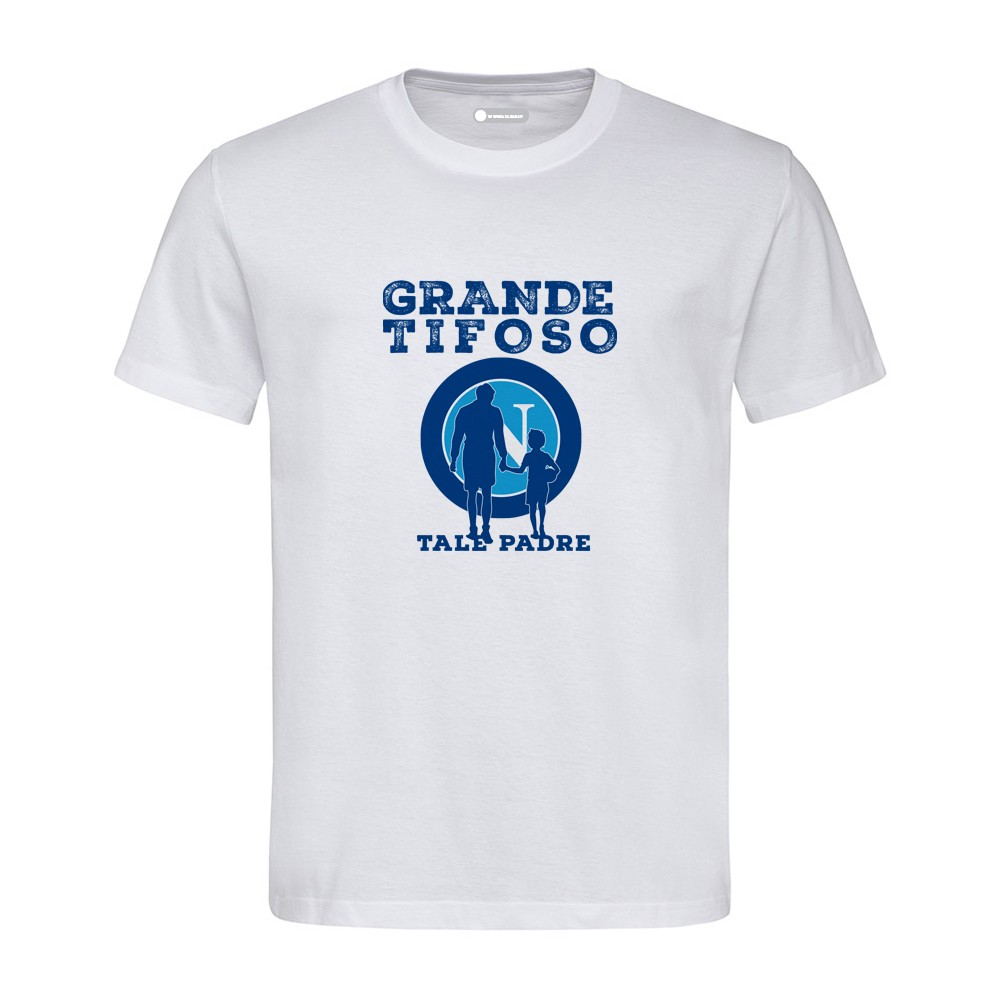 T-Shirt per uomo 100% cotone Grande Tifoso Tale Padre NAPOLI