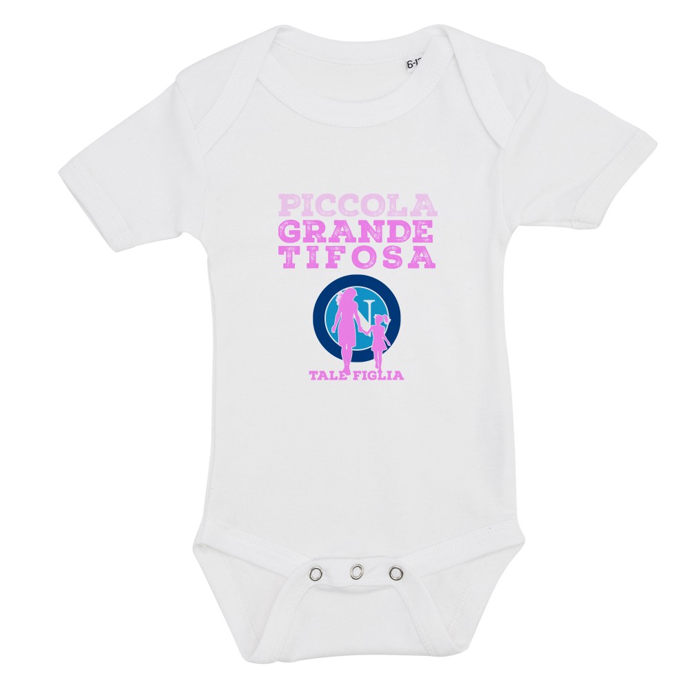 Body per Neonata "Piccola Grande Tifosa Tale Figlia Napoli"