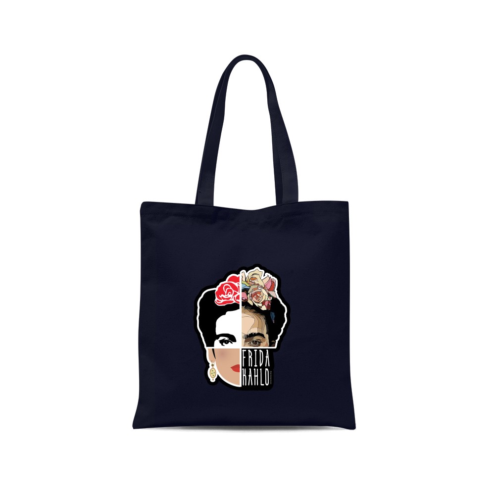 Frida Kahlo - Tote bag 100% cotone naturale o nero