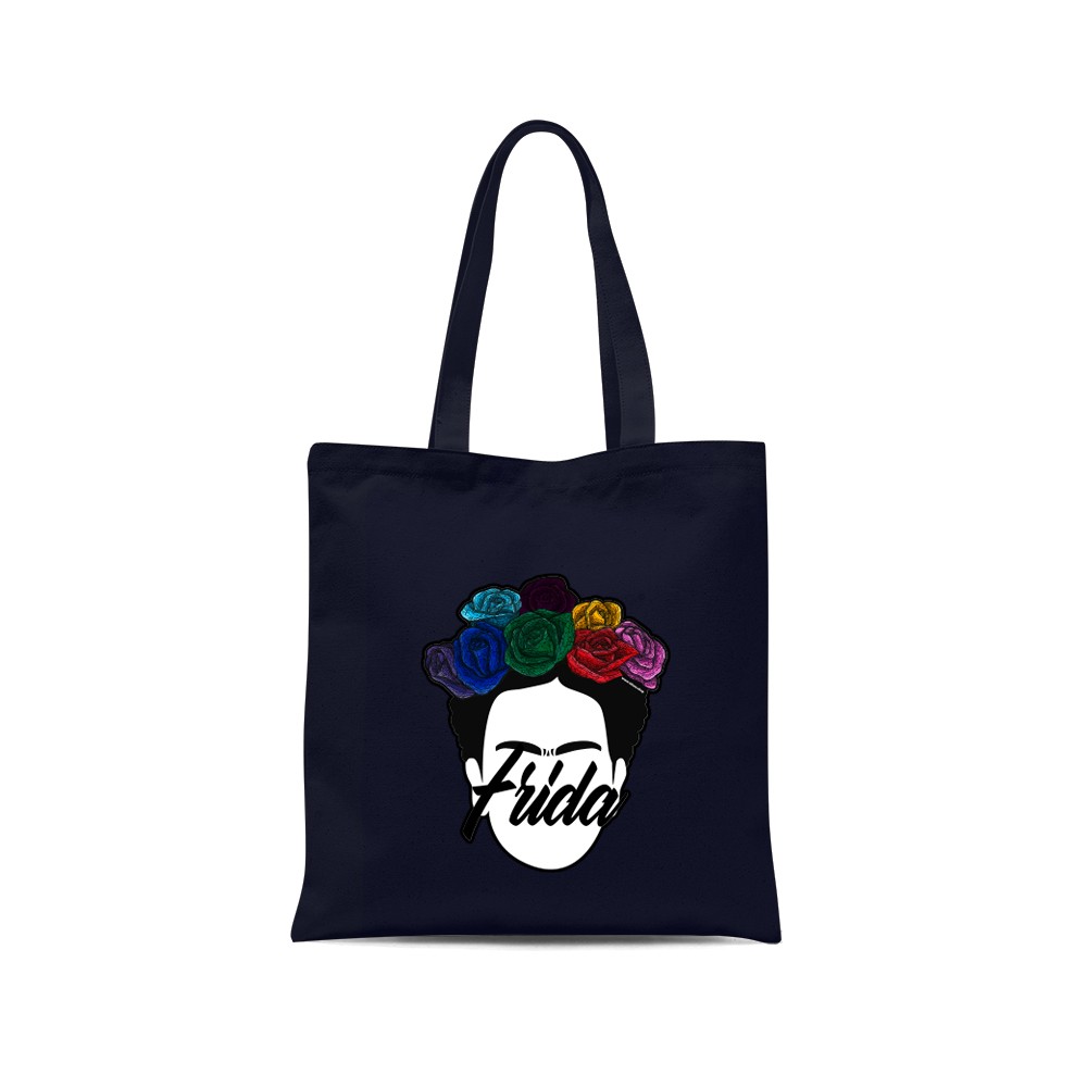 Frida Kahlo - Tote bag 100% cotone naturale o nero