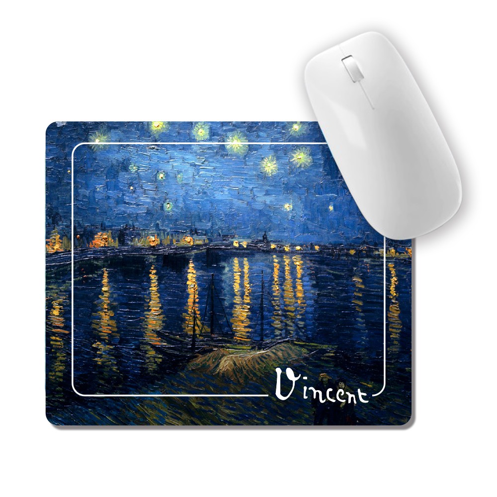 Tappetino Mouse Van Gogh "Notte Stellata sul Rodano"