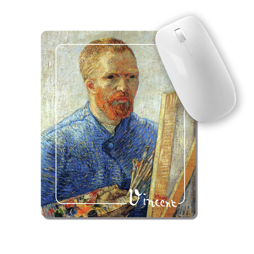 Tappetino Mouse Van Gogh "Autoritratto (di Fronte Verso Destra, al cavalletto)"
