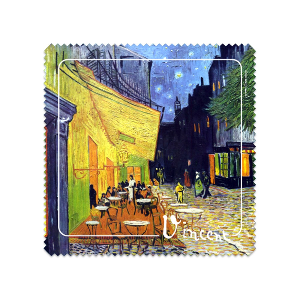 Pezzuola in Microfibra con stampa quadro Van Gogh "Terrazza del caffè la sera"