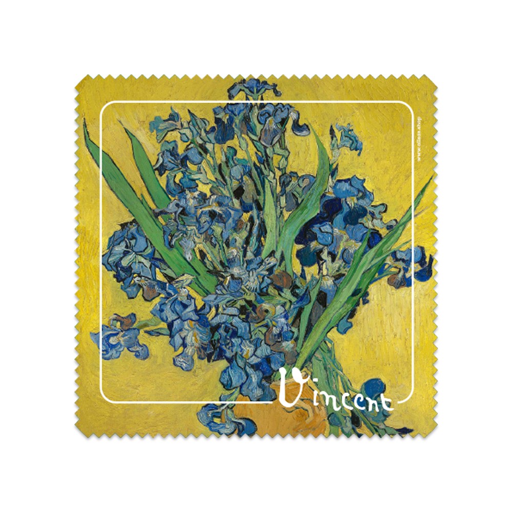Pezzuola in Microfibra con stampa quadro Van Gogh "Vaso con iris"