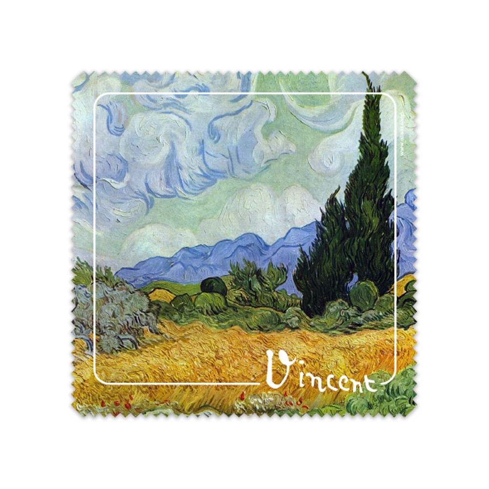 Pezzuola occhiali Van Gogh "Campo di grano con cipressi"