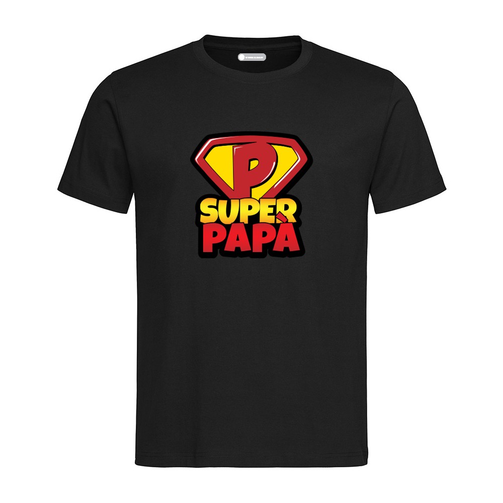 T-Shirt per uomo 100% cotone con scritta "Super Papà"