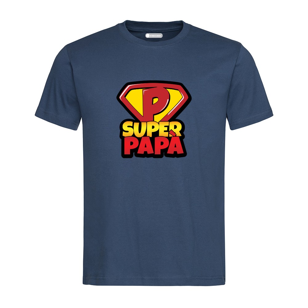 T-Shirt per uomo 100% cotone con scritta "Super Papà"