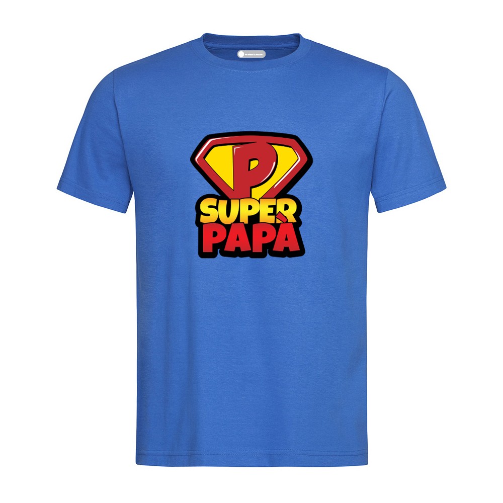 T-Shirt per uomo 100% cotone con scritta "Super Papà"