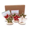 Segnaposto natalizi Set 6 pezzi Stella