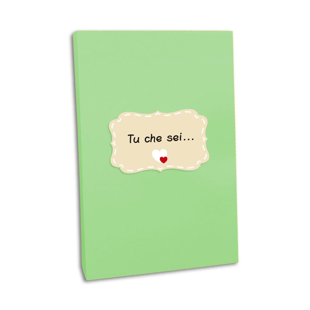 Quadretto bianco "Tu sei per me..."  idea regalo