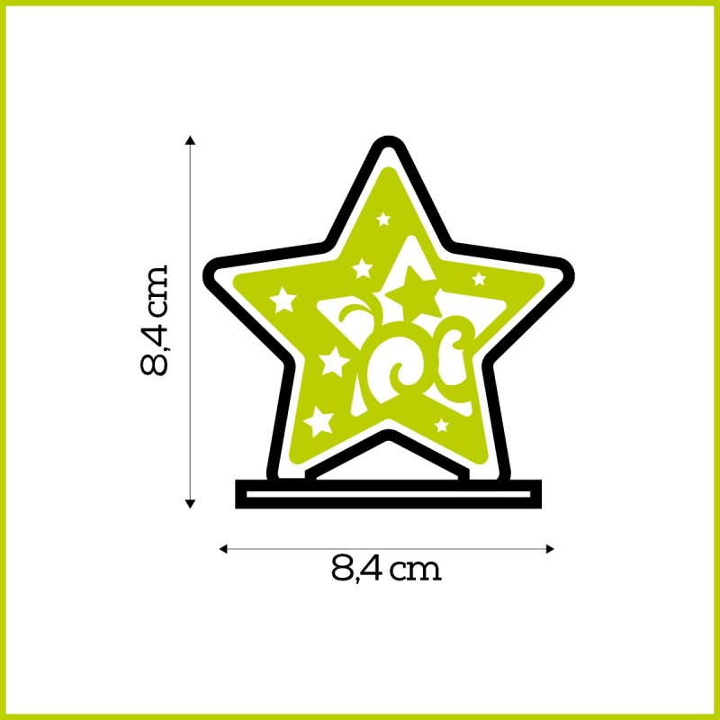 Segnaposto natalizi Set 6 pezzi Stella