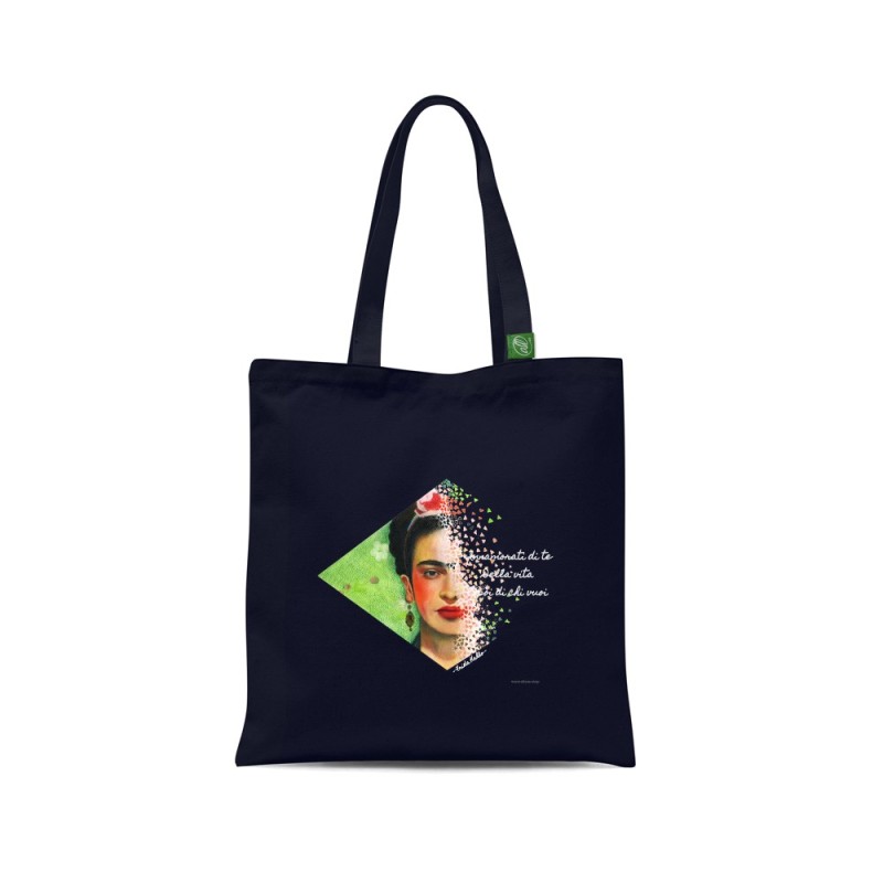 Frida Kahlo - Tote bag 100% cotone naturale o nero