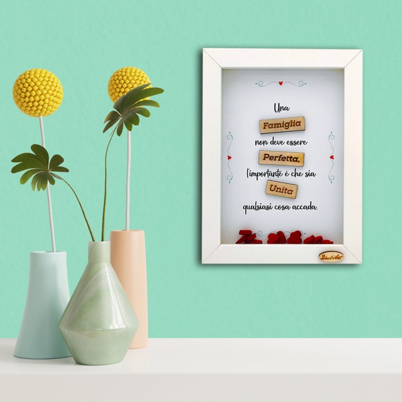 Quadretto bianco "La Famiglia"