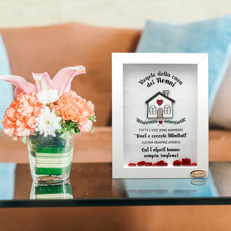 Quadretto "Regole della casa dei nonni"