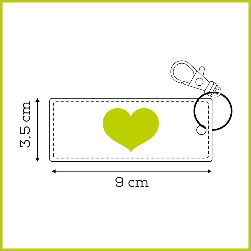 Portachiavi Boutique personalizzato rettangolo