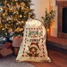 Sacco Natale personalizzabile "Elfo" + Stencil orma Babbo Natale
