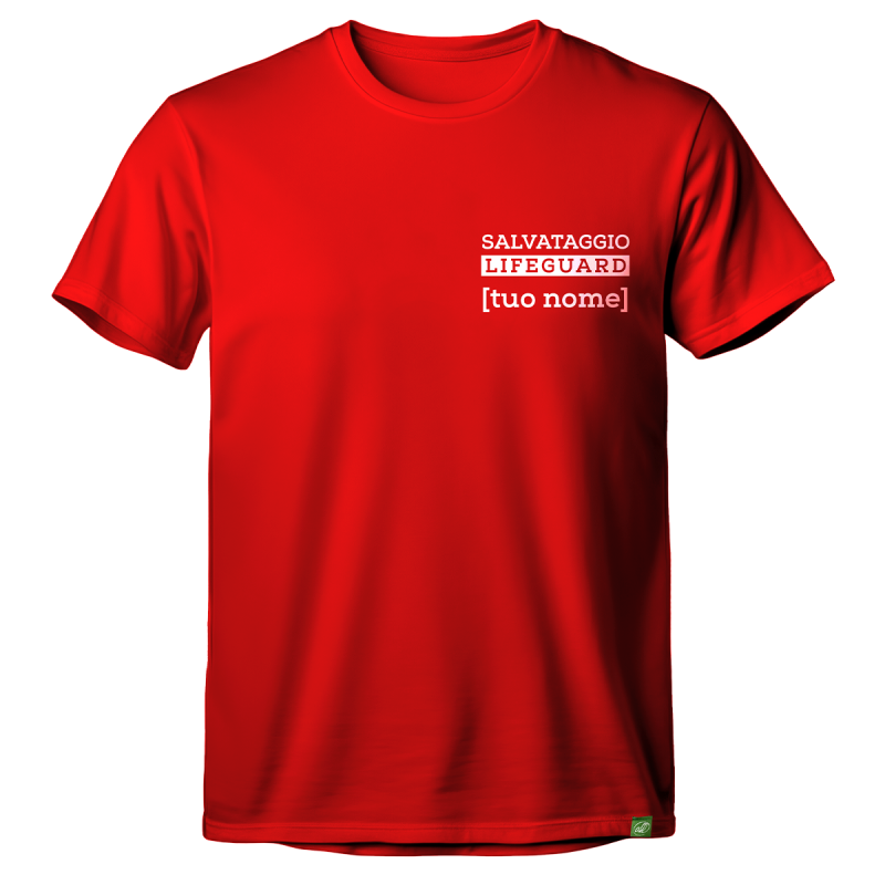 T-Shirt per uomo 100% cotone  "Salvataggio Lifeguard"