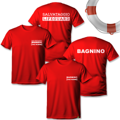 T-Shirt per uomo 100% cotone  "Salvataggio Lifeguard"