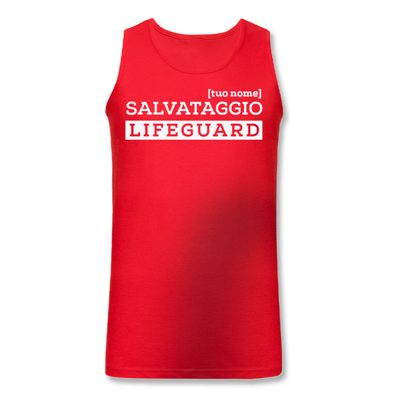 Canotta per uomo 100% cotone  "Salvataggio Lifeguard"