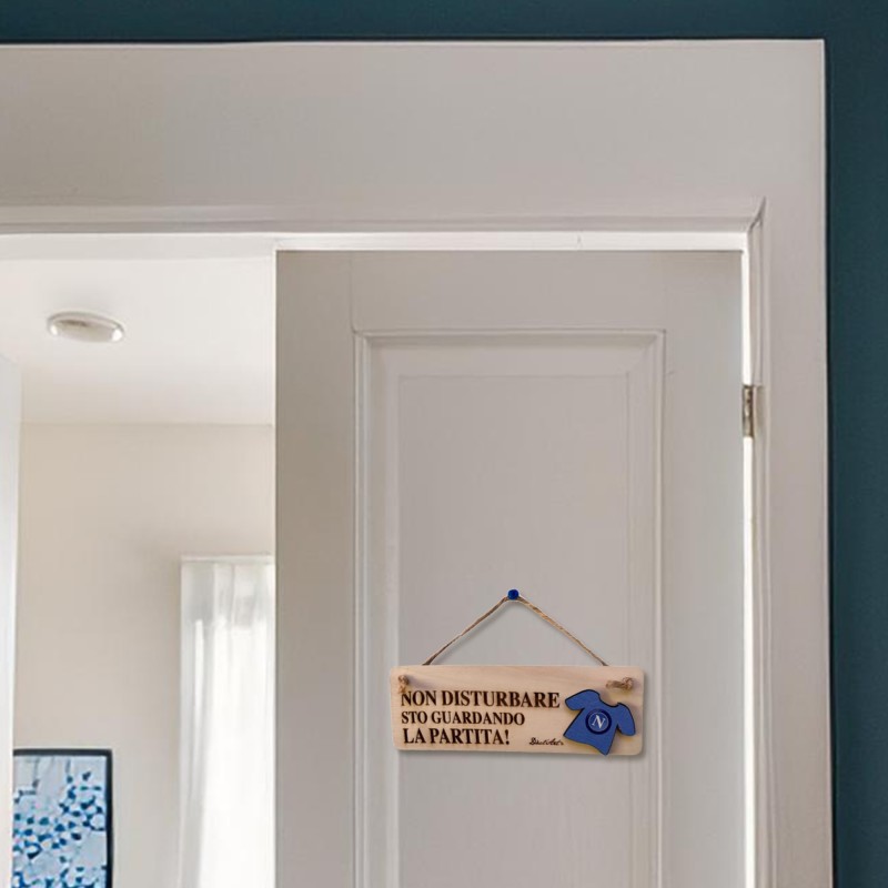 Targa rettangolare "Non disturbare sto guardando la partita!"