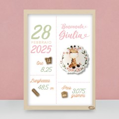 Cornice Nascita Personalizzata "Giraffa"