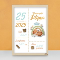Cornice Nascita Personalizzata "Volpe"