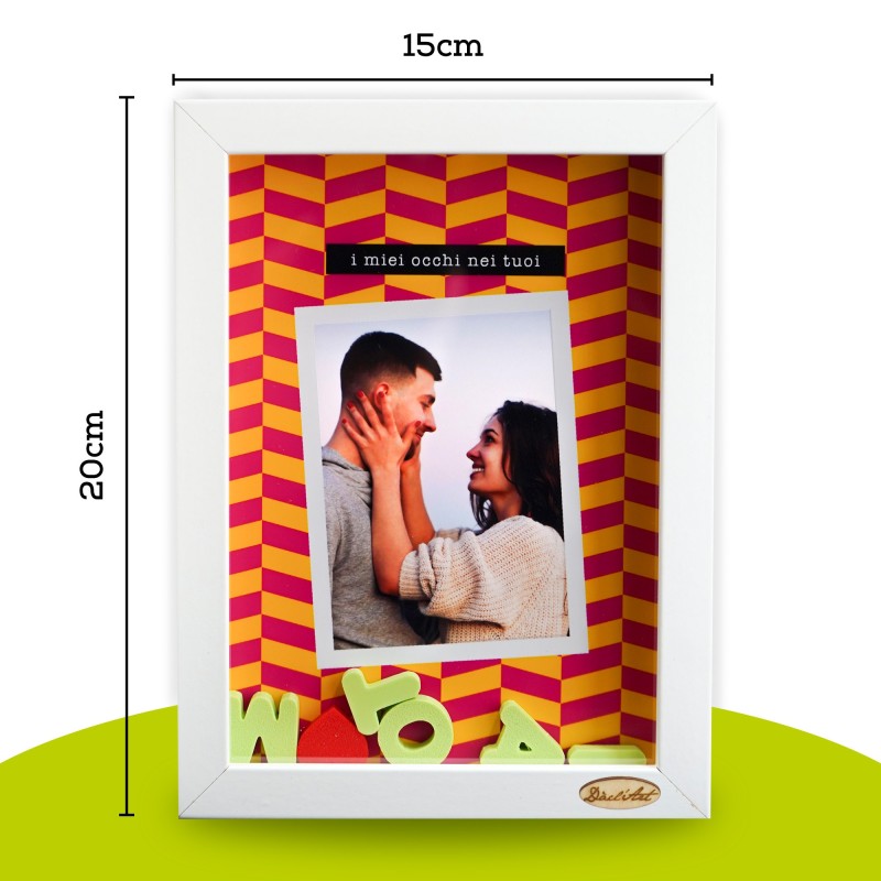 Scritte 3D Ti Amo in cornice profonda shadow box Regalo San Valentino