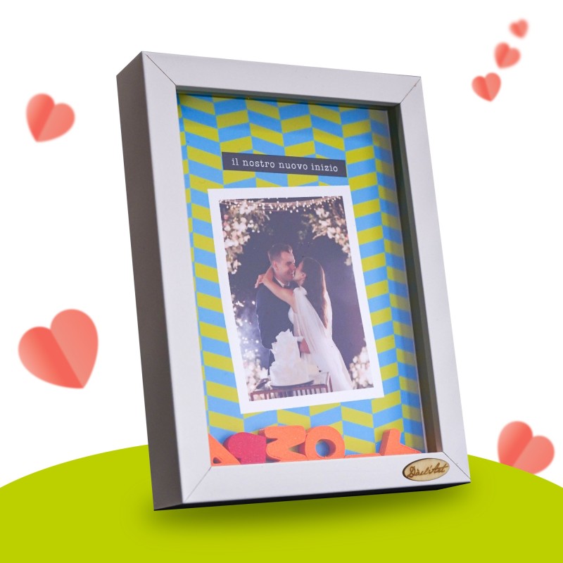 Scritte 3D Ti Amo in cornice profonda shadow box Regalo San Valentino