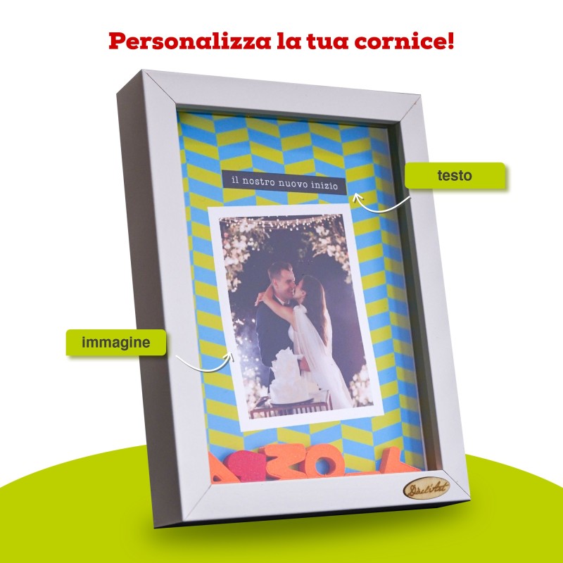Scritte 3D Ti Amo in cornice profonda shadow box Regalo San Valentino