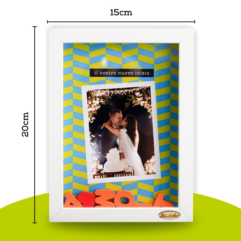 Scritte 3D Ti Amo in cornice profonda shadow box Regalo San Valentino