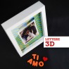 Scritte 3D Ti Amo in cornice profonda shadow box Regalo San Valentino